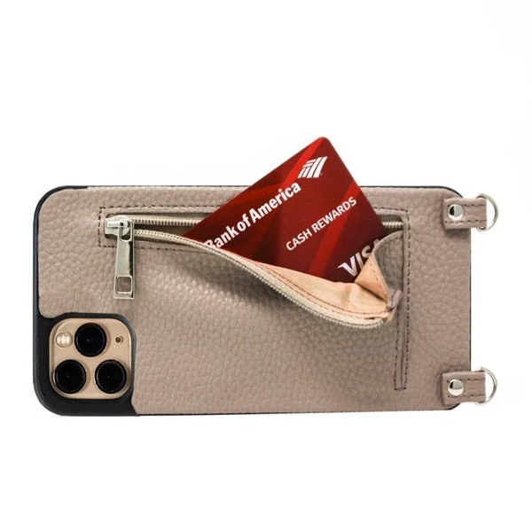 Hera Crossbody Standard iPhone Case with Extra Strap - Taupe