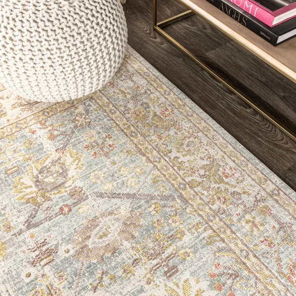 Jonathan Y Alba Modern Faded Peshawar Gray/Ivory 5 ft. 3 in. x 7 ft. 7 in. Area Rug
