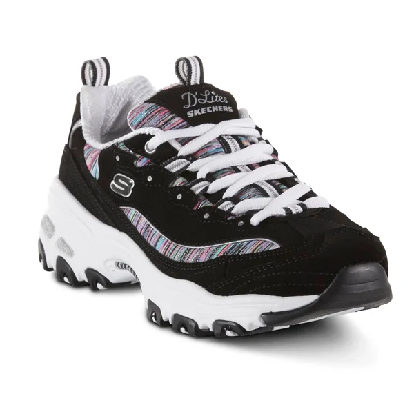 Skechers Women's D&Lites Interlude Sneaker - Black Multi - Size: 11