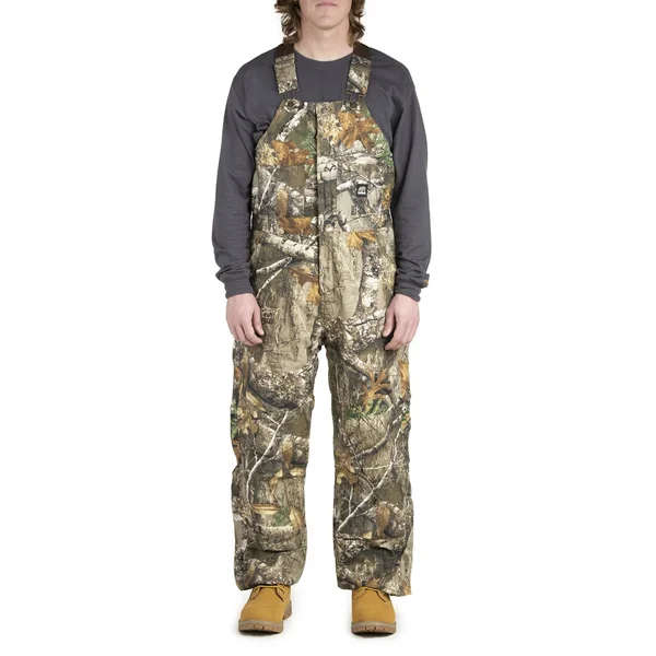 Berne Men's Camouflage Insulated Bib Overall, B415, Realtree Edge
