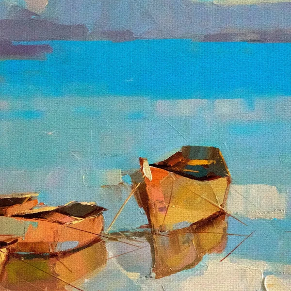 Fine Art Canvas Masterpiece Art Gallery Fishing Boats by Vahe Yeremyan Canvas Art Print, Size: 30 x 40