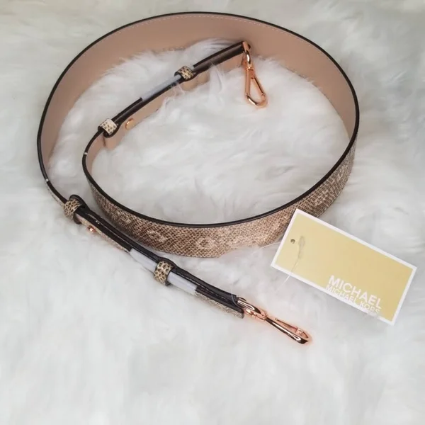 Michael Kors Snake-Embossed Leather Shoulder Strap