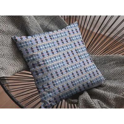 Spades Suede Blown and Closed Pillow Red and Blue Dakota Fields Color: Light Blue/Gray - Size: 20x22 x 20