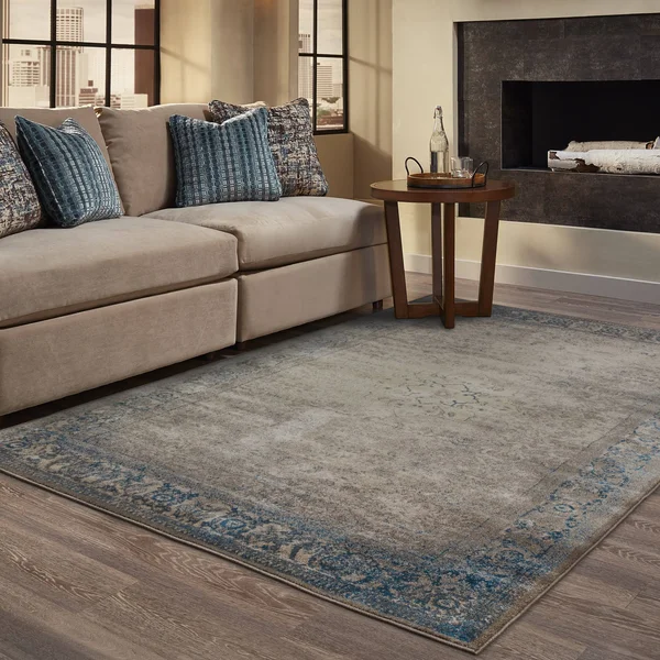 Oriental Weavers Pasha 1330E 7&10x22 x 10&10x22 Blue Area Rug