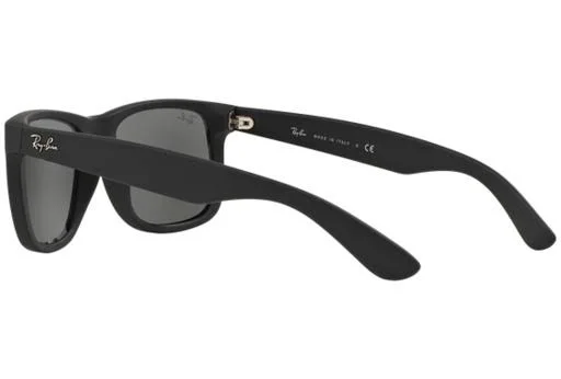 Ray Ban RB4165 Justin Sunglasses - 622/6G Rubber Black/Grey Mirror Silver