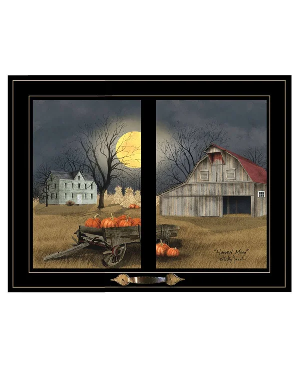 Harvest Moon by Billy Jacobs Framed Wall Art Brown, Paper