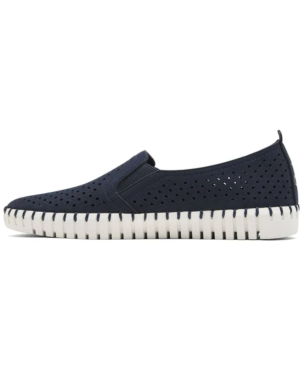 Skechers Women's Sepulveda Blvd - A La Mode Slip-On Shoes, Navy, 7.5