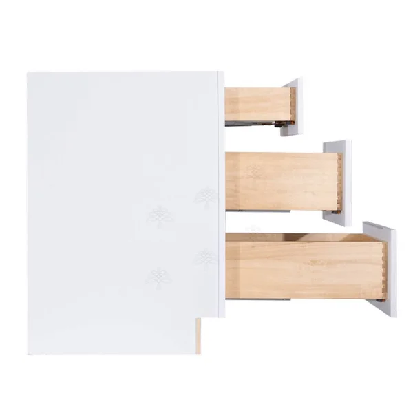 Lifeart Cabinetry Lancaster Shaker Assembled 18x34.5x24 in. Base Cabinet with 3-Drawer in White, Shaker White