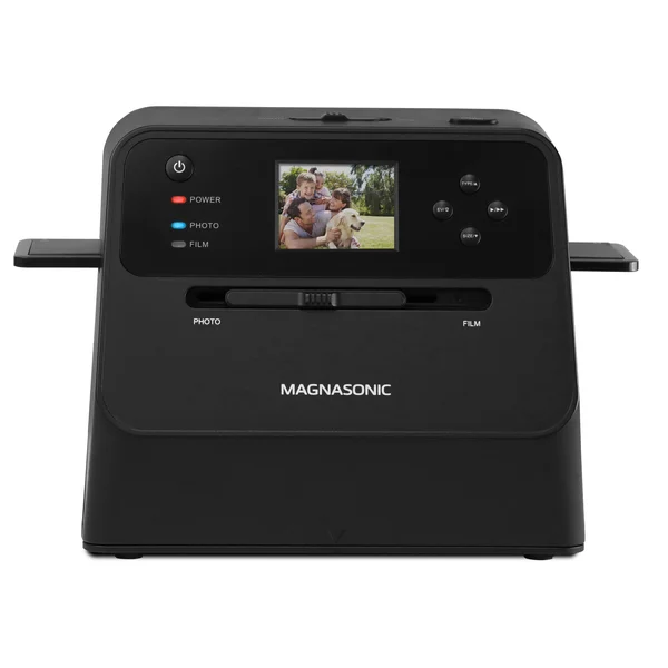 Magnasonic All-in-One Film & Photo Scanner - 14MP Resolution, Converts 4x6 Photos, 35mm/110/126 Film & 135 Slides Into Di