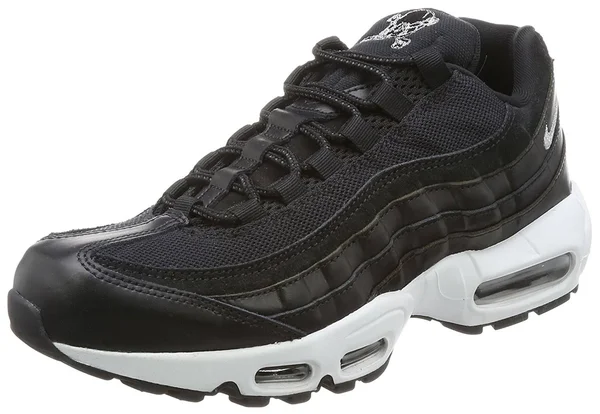 Nike Air Max 95 PRM Mens BLACK/CHROME-BLACK-OFF White (Size: 13)