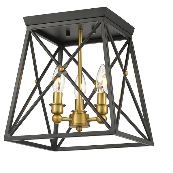 Z-Lite 447F11-AS Antique Silver 3 Light Flush Mount