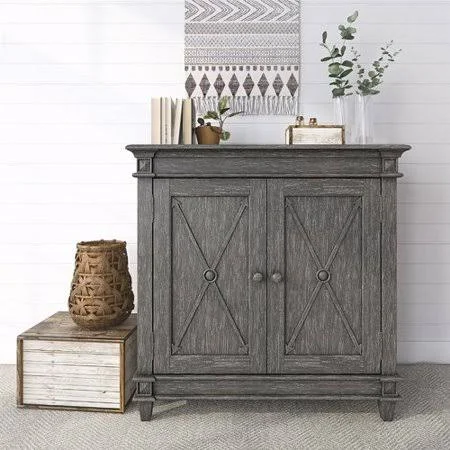 Gracie Oaks Maryln 2 Door Accent Cabinet - Size: Large, Brown