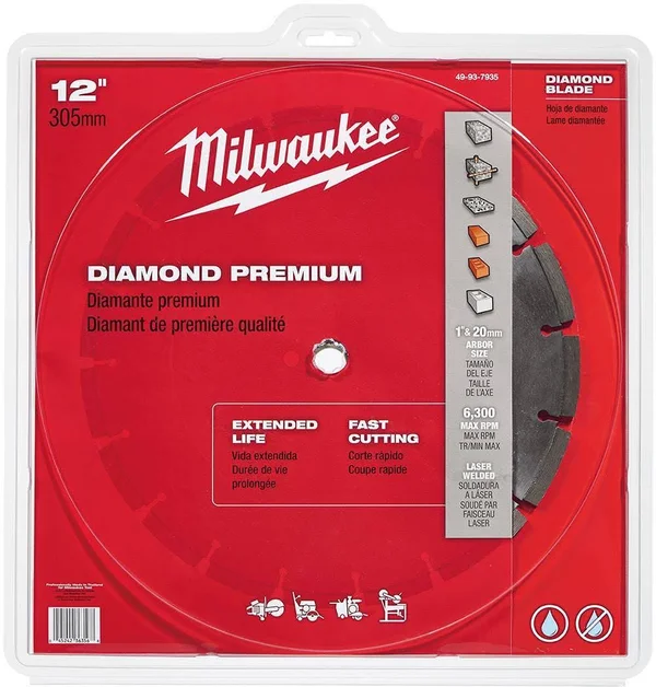 Milwaukee 49-93-7935 12 in. Diamond Premium Segmented