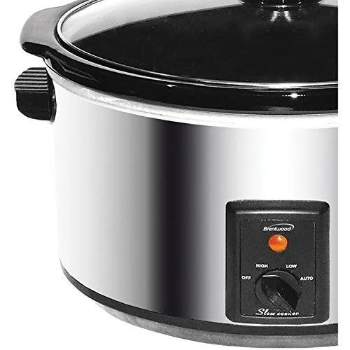 Brentwood SC-170S 8 Quart Slow Cooker - Stainless Steel