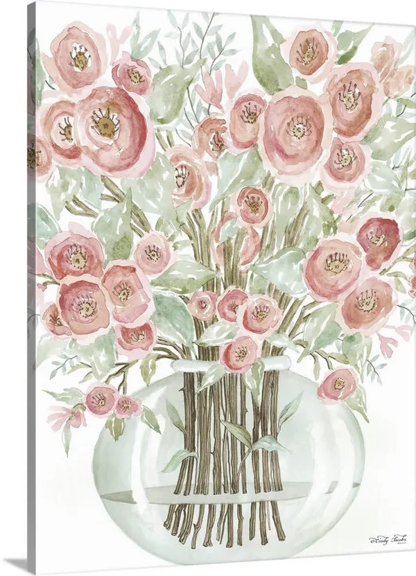 Blush Roses, Canvas Wall Art, 18x24, Great Big Canvas