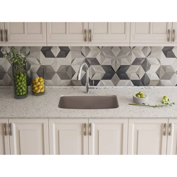 Blanco 27 inch Valea Undermount Single Bowl Kitchen Sink - Cinder 442548