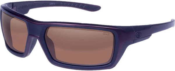 Gargoyles Khyber Polarized Sunglasses (Matte Dark Red/Brown/Silver)