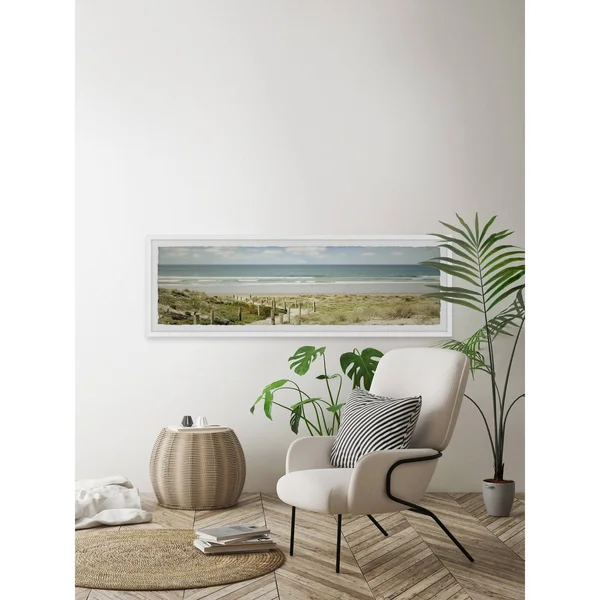 Marmont Hill A Distant View Framed Wall Art - Size: 15 inch x 45 inch