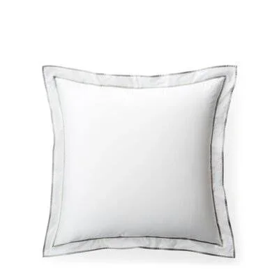 Spencer Border Sham Lauren Ralph Lauren Size: King - Color: White/Gray