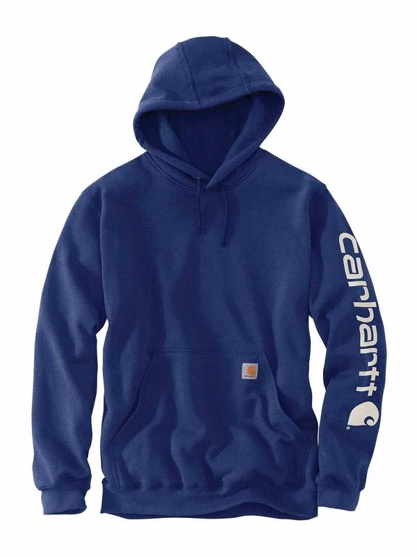 Carhartt Loose Fit Midweight Logo Sleeve Graphic Sweatshirt, Scout Blue Heather, 3XL