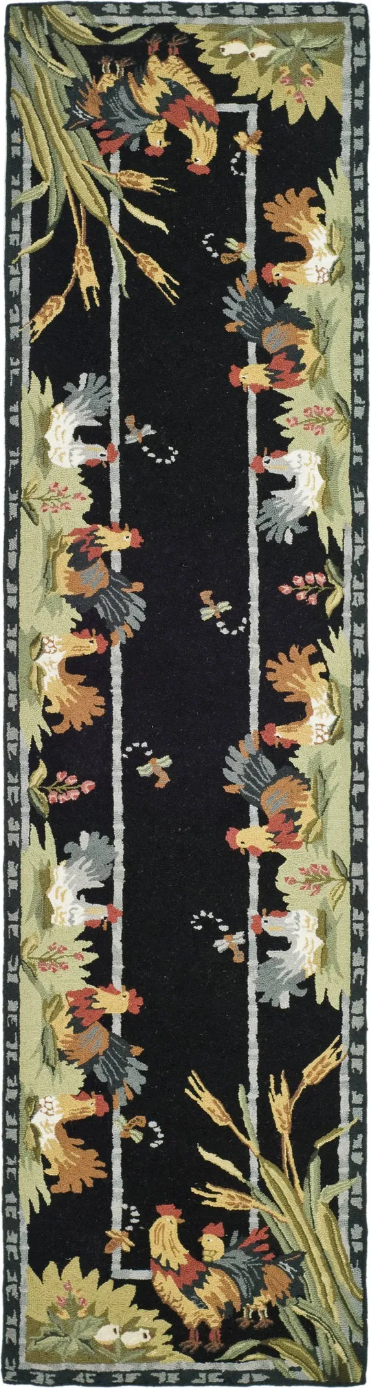 Safavieh Chelsea HK56B 3&9x22 x 5&9x22 Black Area Rug