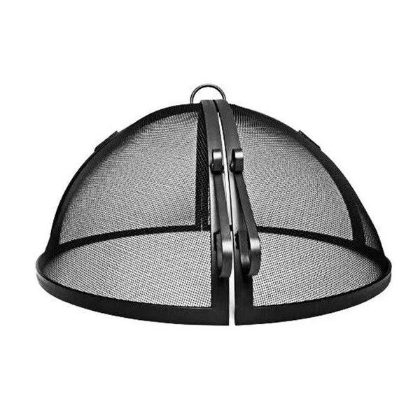 Masterflame 24x22 Welded High Grade Carbon Steel Hinged Round Fire Pit Safety Screen