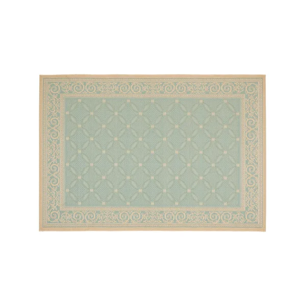 Safavieh Courtyard CY6107-25 5&3x22 x 7&7x22 Aqua, Cream Area Rug