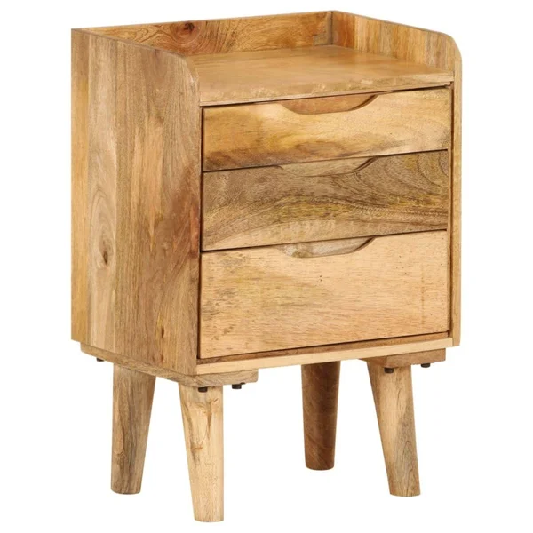 vidaXL Bedside Cabinet Solid Mango Wood 15.7x22x11.8x22x23.4x22