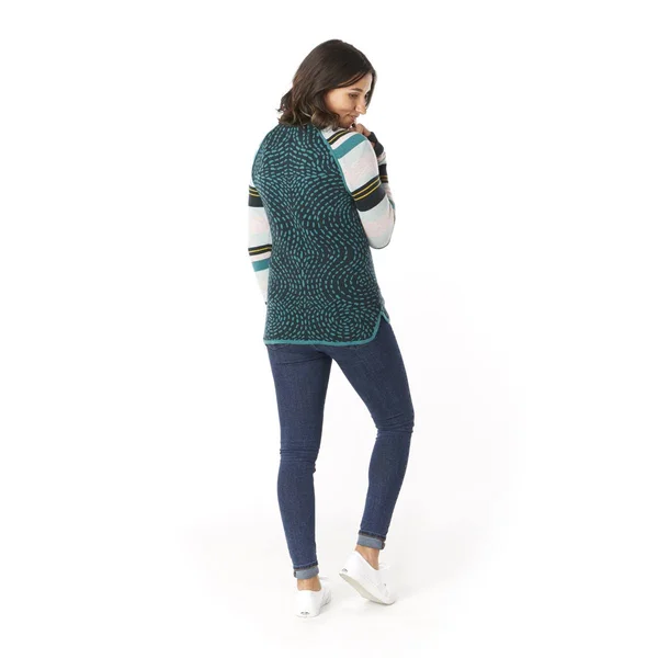 Smartwool Women's Dacono Ski Full Zip Sweater - Large - Everglade Heather