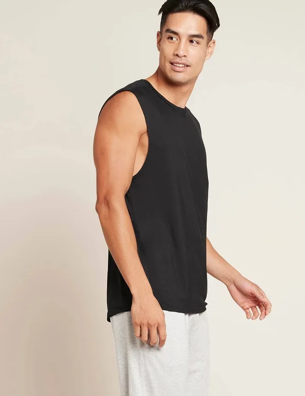 Men's Active Muscle Tee, Black, M