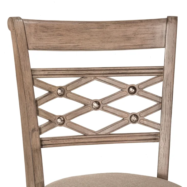 Hillsdale Furniture Chesney Weathered Grey Wood Swivel Bar Stool - 23x22W x 19.5x22L x 47.25x22H