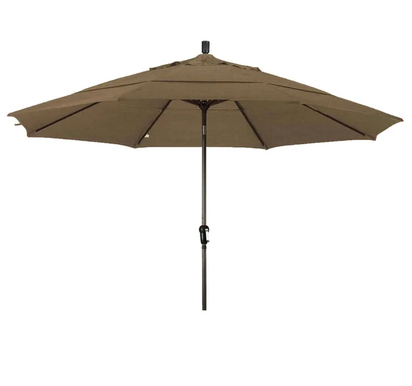 California Umbrella 11 ft. Aluminum Auto Tilt Patio Umbrella, Black