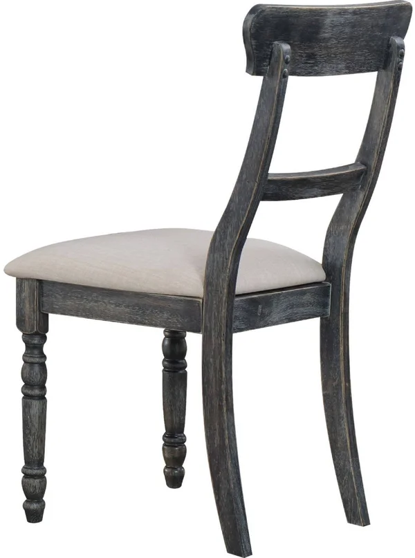 Acme Wallace Dining Side Chair, Light Brown/Weathered Gray - 2 count
