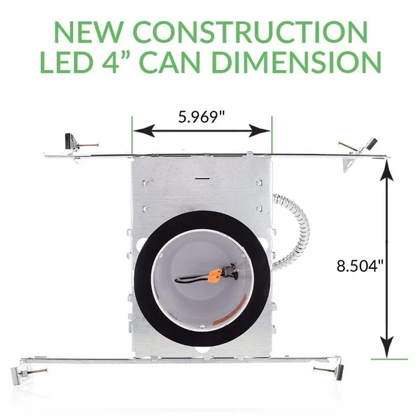 Sunco Lighting 10 Pack 4x22 New Construction LED Can Air Tight IC Housing Recessed