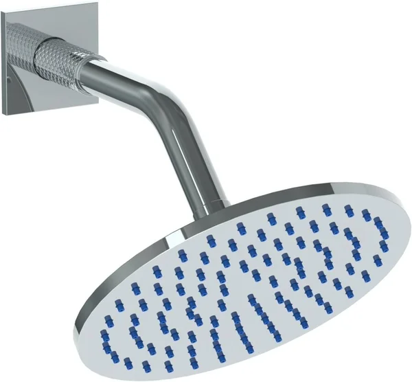 Watermark Lily 7 7/8x22 1.75 GPM Wall Mount Showerhead with Arm and Flange in Rustica Brass, Handles: Lily-Ogee/Mermaid Handle