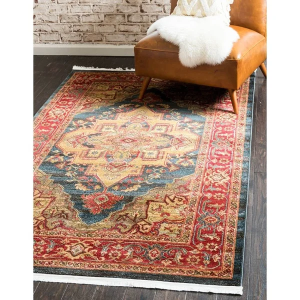 Unique Loom Arsaces Sahand Area Rug - 9& x 12& Red