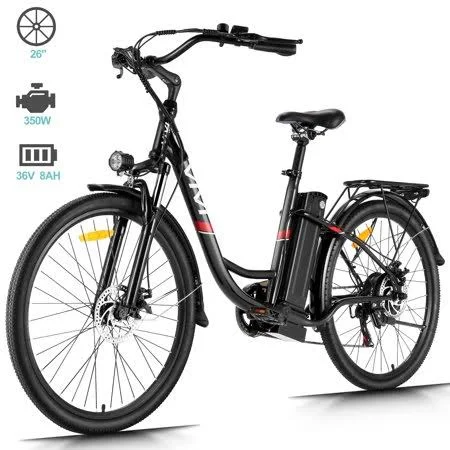 Vivi 26 inch 350W Electric Mountain Bike Aluminum Alloy Frame Cycling Electric Bicycle with Removable 8Ah Lithium-Ion Battery 7