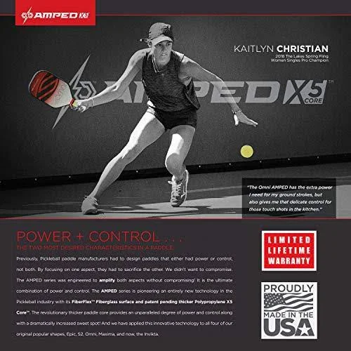 Selkirk Sport Amped Omni Pickleball Paddle, Red