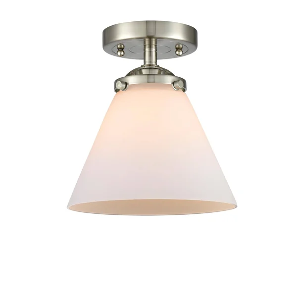 Innovations 284-1C-SN-G41 Brushed Satin Nickel Large Cone 1 Light Semi-Flush Mount
