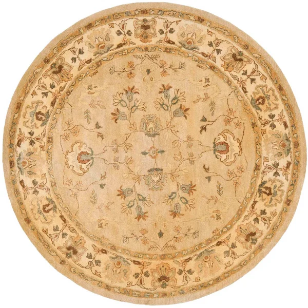 Safavieh Bergama Brg135 Area Rug Khaki, Ivory 6' x 6' Round