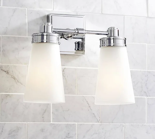 Pearson Sconce, Double, Chrome Finish - Sconces - Lighting - Light Fixtures 5154299
