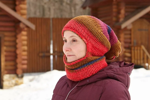 Knitted Winter Balaclava Knit Face Mask Fashion Hat Crochet Acrylic Yarn Handmade Slouchy Hood Hiking Ski Man Woman Unisex Motle