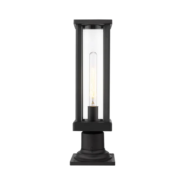 Z Lite 1 Light Outdoor Pier Mounted Fixture 586PHMR 533PM BK (Black)