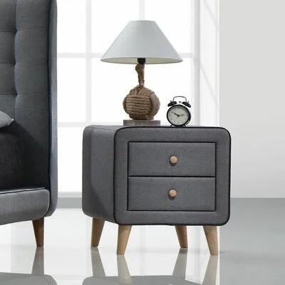 Tomi 2 - Drawer Nightstand in Light Gray Corrigan Studio