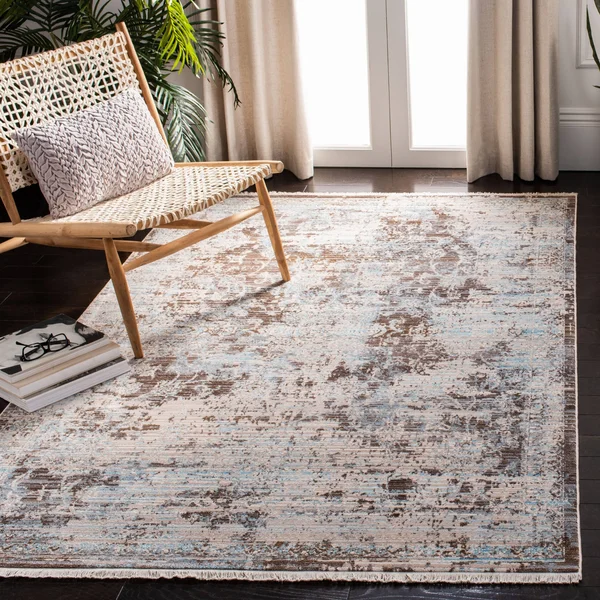 Safavieh Vintage Persian VTP417T 5&0x22 x 7&6x22 Brown - Light Blue Area Rug