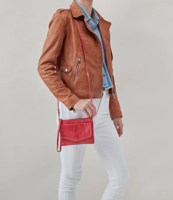 Hobo Stroll Convertible Leather Crossbody Wristlet - Whisper Blue