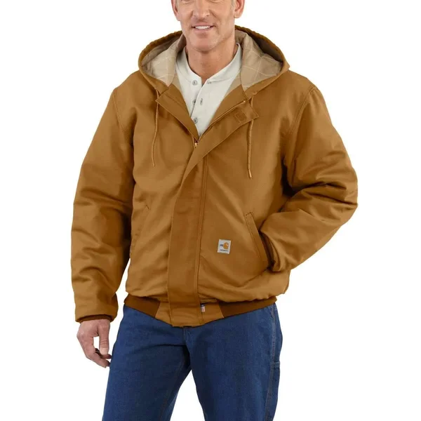 Carhartt Men's Flame Resistant Canvas Active Jacket - Brown, Medium