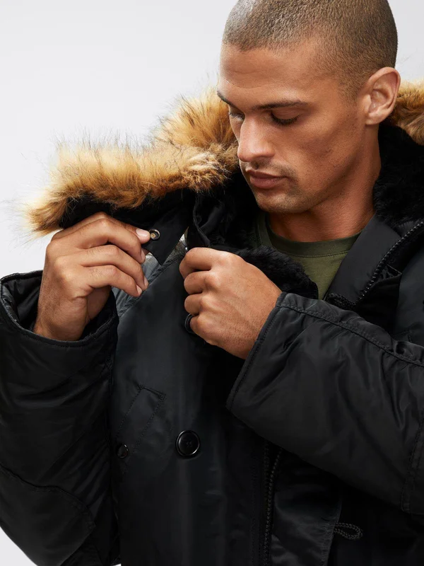 Alpha Industries Men's Black N-3B Parka