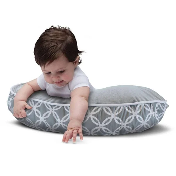 Boppy Luxe Nursing Pillow and Positioner - Ring Toss Gray