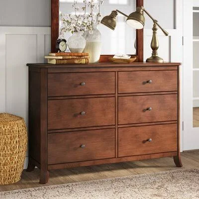 Fruitvale 6 Drawer Double Dresser Color: Rustic Brown